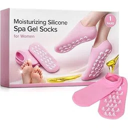 Moisturizing Silicone Spa Gel Socks for Women & Men Crack Heel Repair Socks with Natural Oil & Vitamin E for Dry Cracked Feet (Multicolor, 1 Pair) (1 PAIR)-picture-25