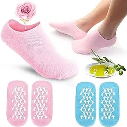 Moisturizing Socks Spa Quality Gel, Repair Dry Cracked Skins for foot gloves,pain relief socks women,leg crack socks,Silicone Ankle Gel Socks for Dry Hard Cracked Heel Repair Padeliminate cracks Oil Proof Waterproof (Spa Gel Socks)-picture-48