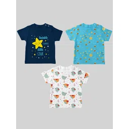 Mojua Kids Pack Of 3 Printed Bio Finish Cotton T-shirt-picture-43