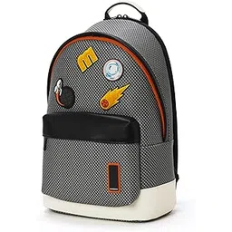 mokobara The Kickstreet Backpack 21L Water-Resistant Vegan Leather with Signature Monogram Pattern Multipurpose Daypack 14" Laptop Bag with Luggage Sleeve (Mokogram - Black Sesame)-picture-40