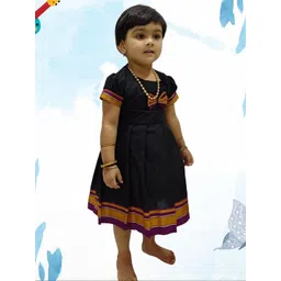 Mom and Me Black Cotton Dresses-picture-29