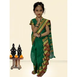Mom and Me Girls Art Silk Sarees-picture-29