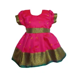 Mom and Me Girls Puff Sleeve Satin Formal A Line Dress-picture-25