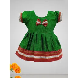 Mom and Me Green Cotton Dresses-picture-19