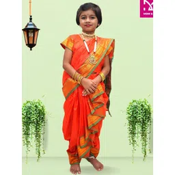 Mom and Me Kids-Girls Yellow Sarees-picture-40
