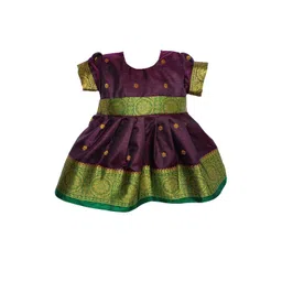 Mom and Me Maroon Cotton Dresses-picture-15