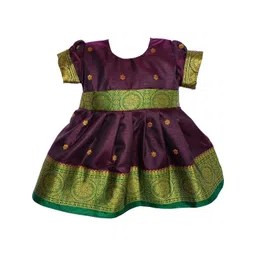 Mom and Me Maroon Cotton Dresses-picture-23