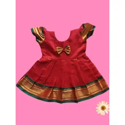 Mom and Me Red Cotton Dresses-picture-54