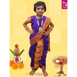 Mom and Me Striped Pure Cotton Saree-picture-38