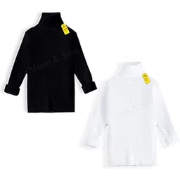 Baby Boys and Baby Girls Winter Full Sleeve Wollen High Neck,Baby High Neck Sweater, Kids High Neck, Kids Innerwear High Neck-image-36