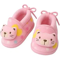 mom & son Newborn Baby Booties | Soft & Warm Bear Design Shoes | Anti-Slip Winter Footwear For 0-6 Months-picture-14