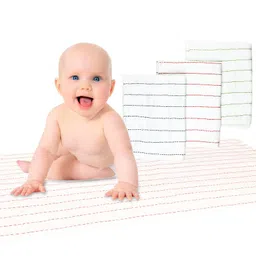 MOM CARE Cotton Urine Sheet for Newborn Nappy Changing Mat Baby Bed Protector Super Soft Pure Cotton Sheet/Kantha/Gudris/Potra/Phaliya Pack of 6 Small White image 1