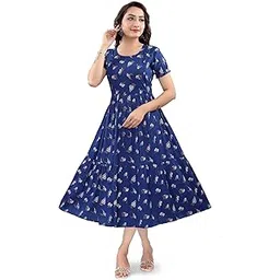 mom&bae Women's Printed Anarkali Maternity Dress & Feeding Kurti with Concealed Zip-picture-46
