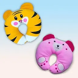 MOMEASE - Cute Cartoon Design Children's Travel Neck Pillow, Multi Design, U-Shape Support Cushion for Kids Plush Support Cushion (Pack of 2)-picture-34