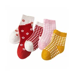 MOMISY 5 Pairs Baby Girl Boys Tube Socks - Multicolour-picture-24