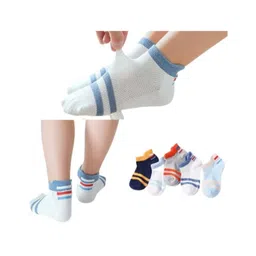 MOMISY 5 Pairs Baby Girl Boys Tube Socks Toddlers Infant Solid Color Boat Spring and Autumn Socks Stretch Baby Socks (2Striped, 1 year to 3 year)-picture-25