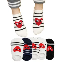 MOMISY 5 Pairs Baby Kids Girl Boys Tube Socks Toddlers Comfortable Ankle Length gifts (StripedHeart, 3 to 5 year)-picture-26