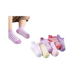 MOMISY Baby Girl Boys children Non Slip Socks Toddlers Infant Warm Cotton Stretch Crew Anti skid silicone dots striped -6 Pairs-picture-10