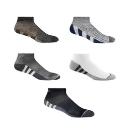 MOMISY Boy's Premium Cotton Cushion Ankle length Socks, (Multicolor) Pack of 5 (3 Stripes)-picture-29