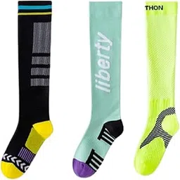 momisy Compression Calf Socks for Women, Athletic High Performance, Breathable Sports Support, 3 Pairs-picture-17