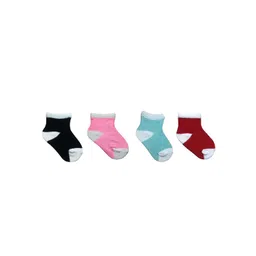 MOMISY Infants Pack Of 4 Cotton Anti-Allergenic Ankle-Length Socks-picture-55