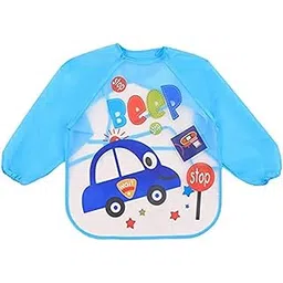 MOMISY Waterproof Smock Painting Apron for Kids Full Sleeve Feeding Bib for Babies Cartoon Animal Art for Infants Toddler Boys Girls-picture-13