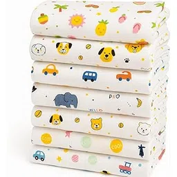 MomNess Premium 100% Pure Muslin Double Layer Baby Washcloth (Pack of 6), Reusable Wipes, Ultra Soft, Lightweight & Absorbent for Newborns, Infants & Toddlers, Gentle Skin-Friendly Fabric-picture-20