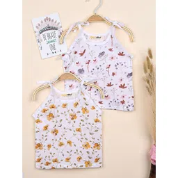 Moms Home Infants 2Pc Printed Cotton Jhabla Innerwear Vest GWMHBLOSOMKNOTEDJHALA0TO3P2-picture-15