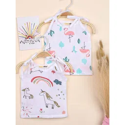 Moms Home Infants Pack Of 2 Printed Jhabla Innerwear Vests GWMHFUKNOTEDJHABLA0TO3P2-picture-31