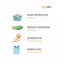 Moms Home Kids White & Green 3 Pieces Organic Cotton Baby Bedding Set image 5