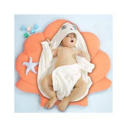 mom's home Moms Home Baby  Hooded Bath Towel - White - 0-2 Years - 80x80 Cms-picture-25