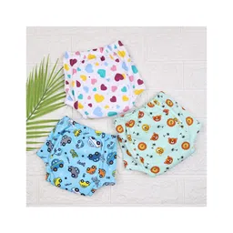 mom's home Moms Home Cotton Unisex Baby Padded Underwear -Car, Heart & Lion- (2-3Y) Pack Of 3-picture-22