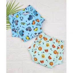 mom's home Moms Home Cotton Unisex Baby Padded Underwear -Lion & Car- (6-12M) Pack Of 2-picture-26