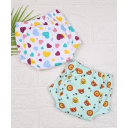 mom's home Moms Home Cotton Unisex Baby Padded Underwear -Lion & Heart- (6-12M) Pack Of 2-picture-23