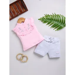 Moms Love Infant Girls Pure Cotton Top with Shorts-picture-11