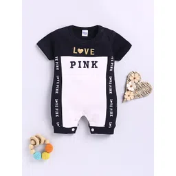 Moms Love Infant Girls Typography Printed Rompers-picture-49