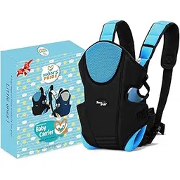 Mom's Pride Baby Carrier Bag for 0 to 18 Month Baby, with 3 Carry Positions for 0 to 18 Months Baby, Max Weight Up to 12 Kgs (Black-Blue)-picture-16