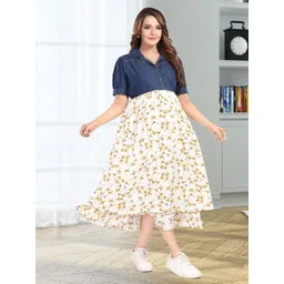 MomsBae Floral Print Maternity Empire Midi Dress-picture-15
