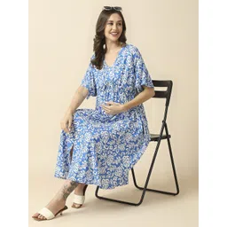 MomToBe Floral Printed Maternity Empire Midi Dress-picture-21