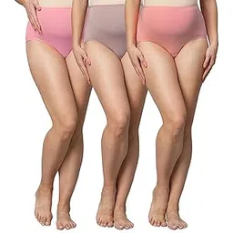 momtobe Women's Cotton Anti-Microbial High Waist Maternity Panty/Pregnancy Panty/Maternity Underwear/Pregnancy Underwear/Maternity Panties Over Bump Combo- (Multicolor_Pack of 3)-picture-40