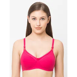 MomToBe Women's Cotton Multicolor Full Cup Padded Feeding Bra/Nursing Bra/Maternity Bra Combo - (Rani Pink | Purple, Pack of 2) image 2