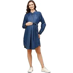 momtobe Women's Fit and Flare Above the Knee Dress-picture-36