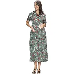 momtobe Women's Fit and Flare Calf Length Dress-picture-16