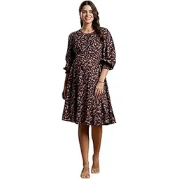momtobe Women's Fit and Flare Knee Length Dress-picture-18