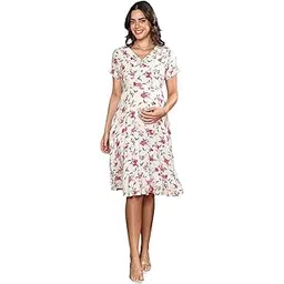 momtobe Women's Fit and Flare Knee Length Dress-picture-30