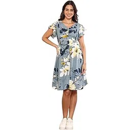 momtobe Women's Fit and Flare Knee Length Dress-picture-44