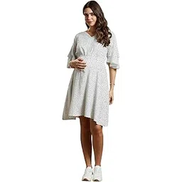 momtobe Women's Fit and Flare Knee Length Dress-picture-25
