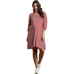 momtobe Women's Rayon Maternity Dress/Pregnancy Dress/Easy Breastfeeding Dress/Western Dress with Zippers for Nursing Pre and Post Pregnancy-picture-10