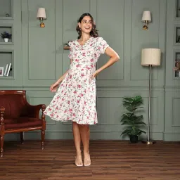 momtobe Women's Fit and Flare Knee Length Dress image 1