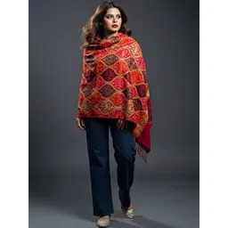 Monamaar Women Ethnic Motifs Woven Design Shawl-picture-36